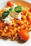 Long fusilli pasta with pesto Calabrese