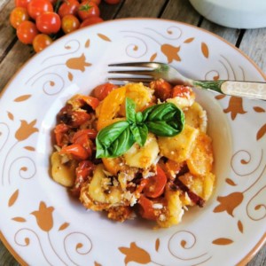 orecchiette pasta with roasted tomatoes