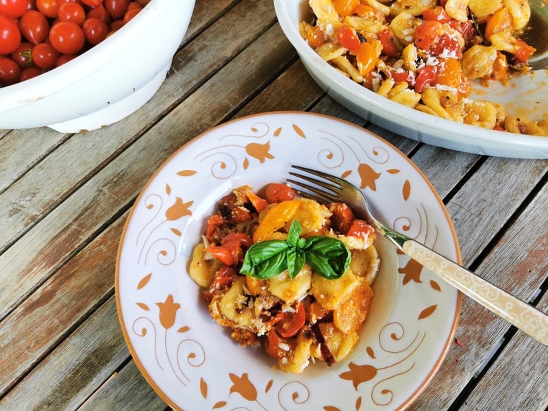 Orecchiette with roasted cherry tomatoes