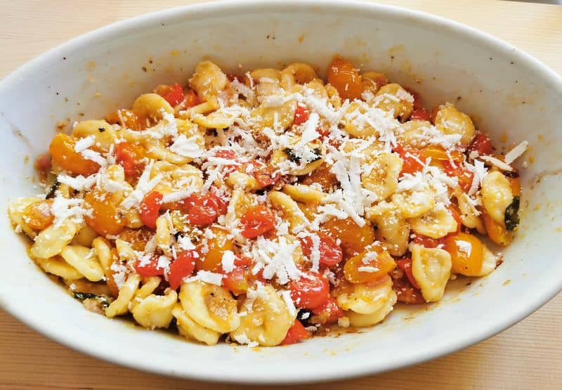 orecchiette with roasted tomatoes