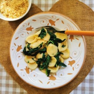 Orecchiette with broccoli rabe.