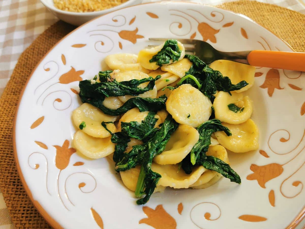 Orecchiette with broccoli rabe.