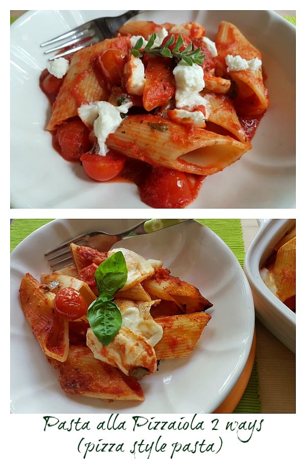 pasta alla pizzaiola 2 ways