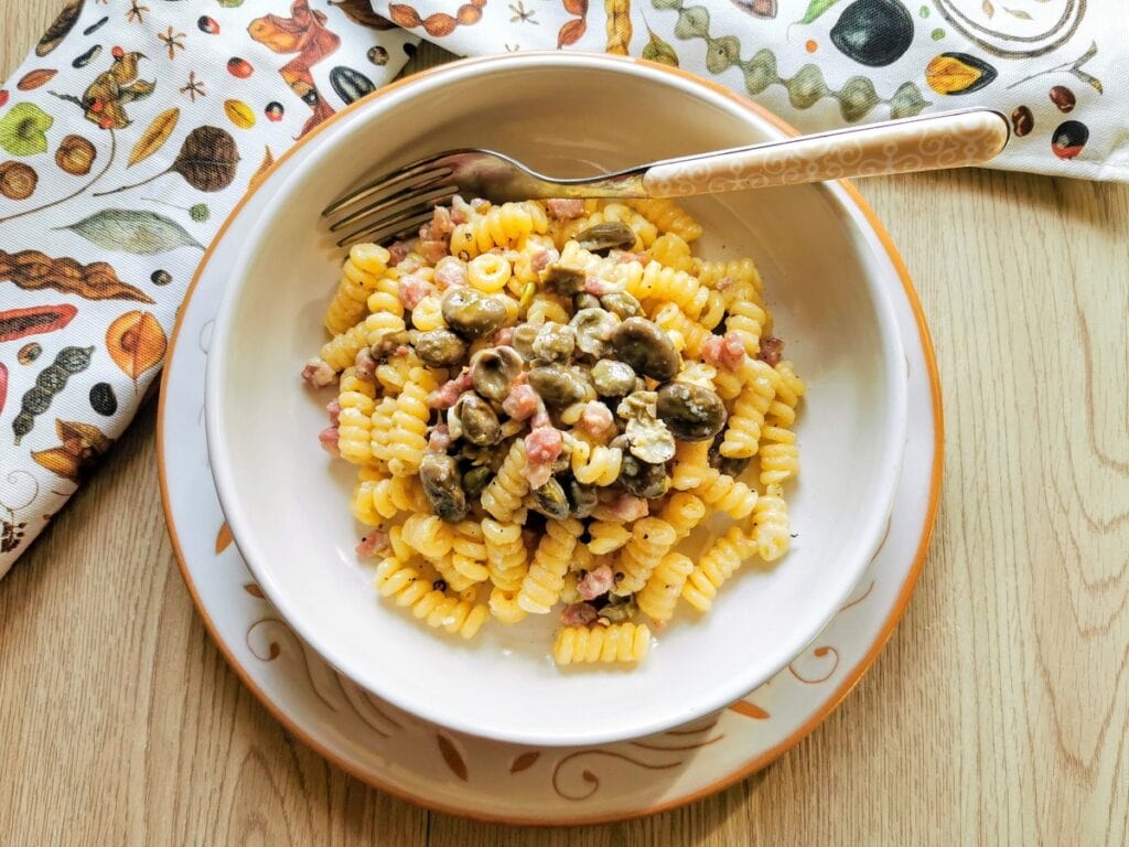 pasta with fava beans and pancetta