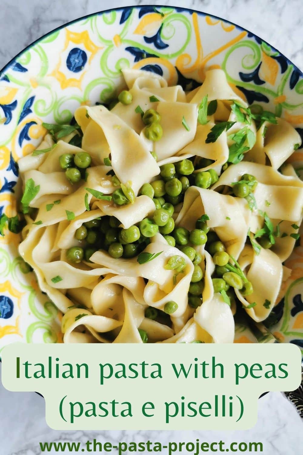 Italian Pasta with Peas (pasta e piselli).