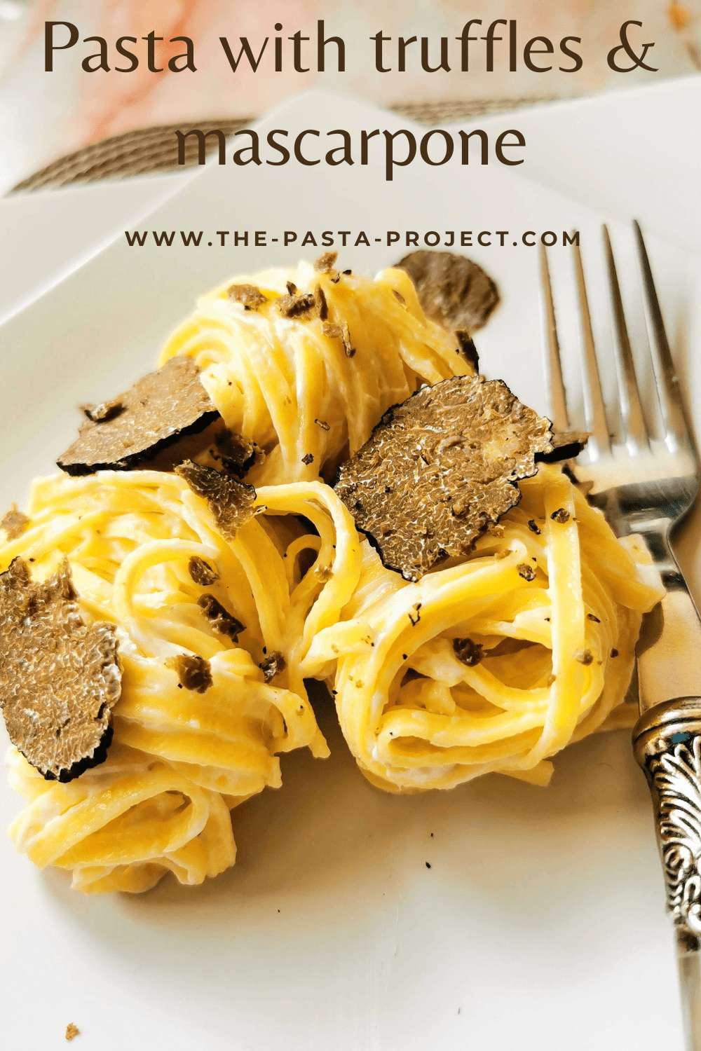 Pasta with truffles and mascarpone cream
