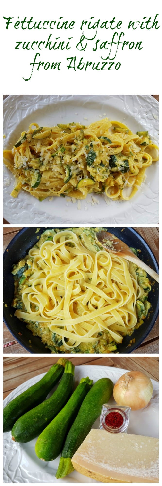 pasta with saffron and zucchini