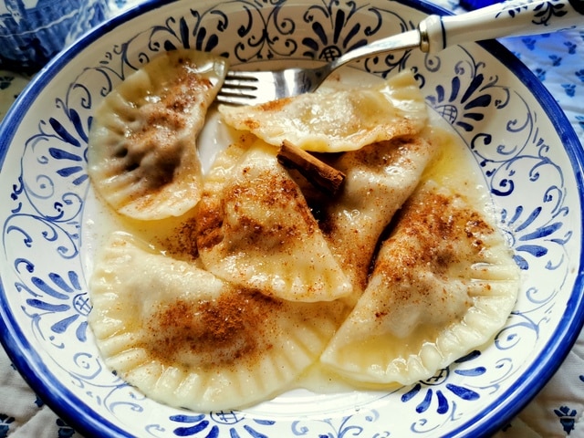 prune and fig cjarsons di Pontebba (sweet ravioli)