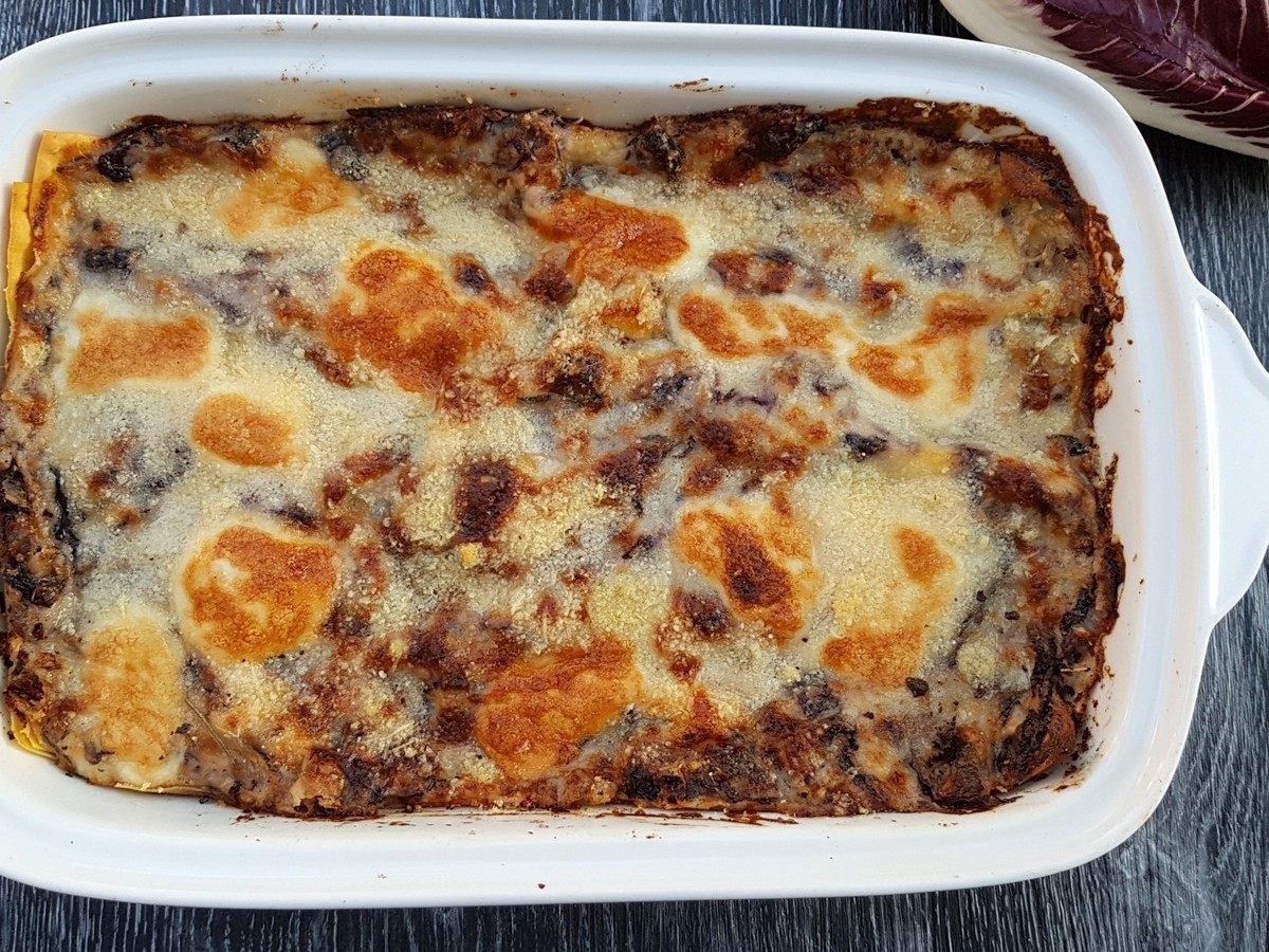 Radicchio pasticcio (lasagna) from Veneto.