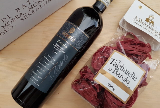 red wine pasta from Barolo 