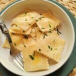 Robiola cheese ravioli.