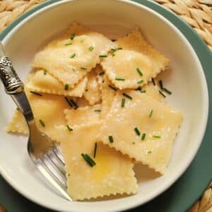 Robiola cheese ravioli.