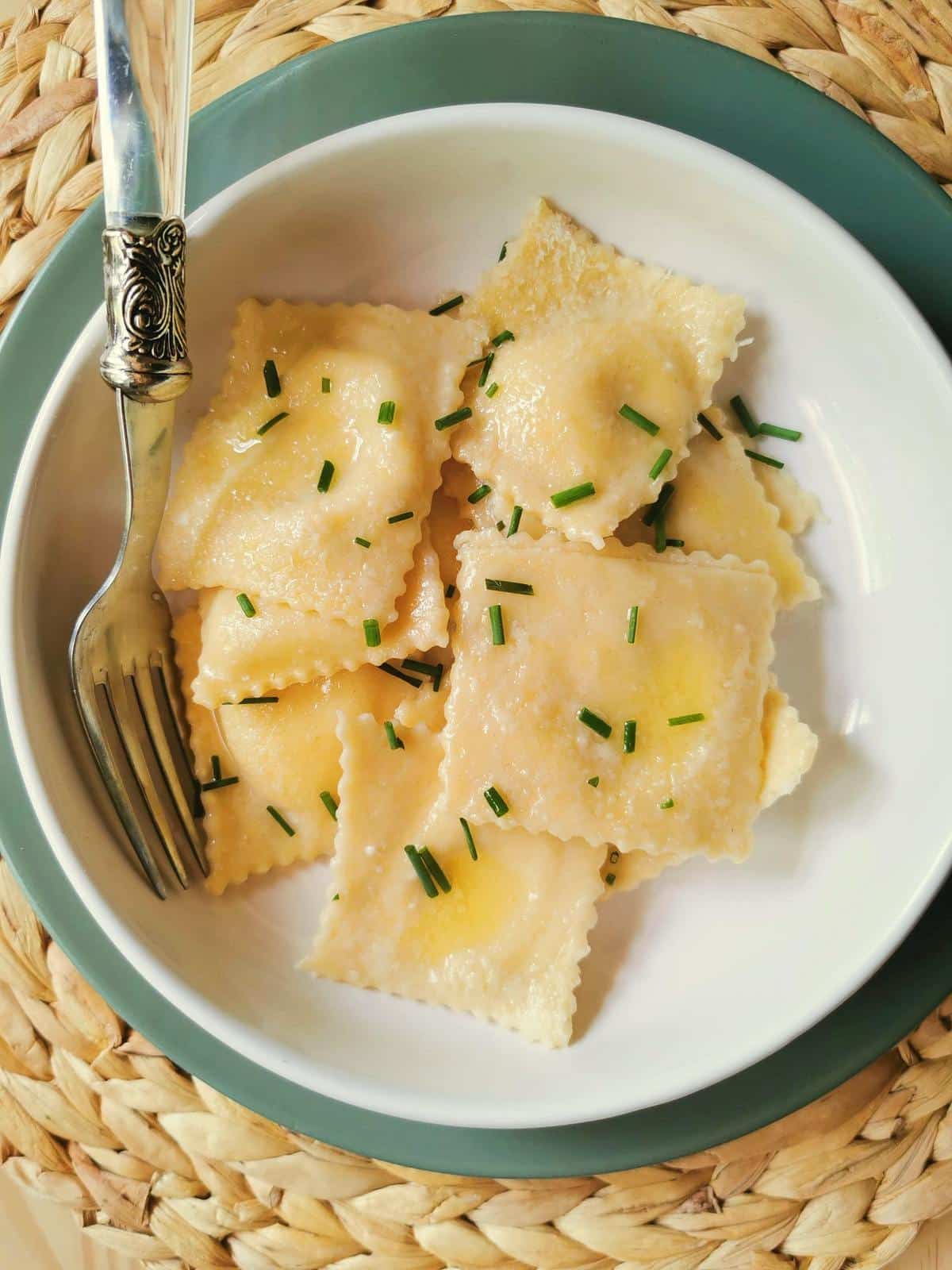 Robiola cheese ravioli.