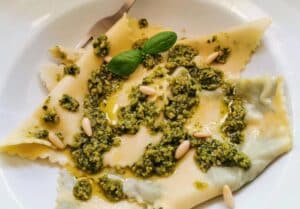 Silk Handkerchief Pasta with Basil Pesto (Fazzoletti di Seta)