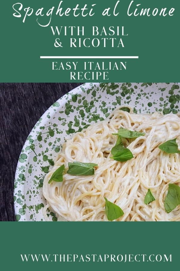 Spaghetti al limone with ricotta, basil and lemon The Pasta Project