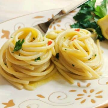 spaghetti alla colatura Italian fish sauce pasta