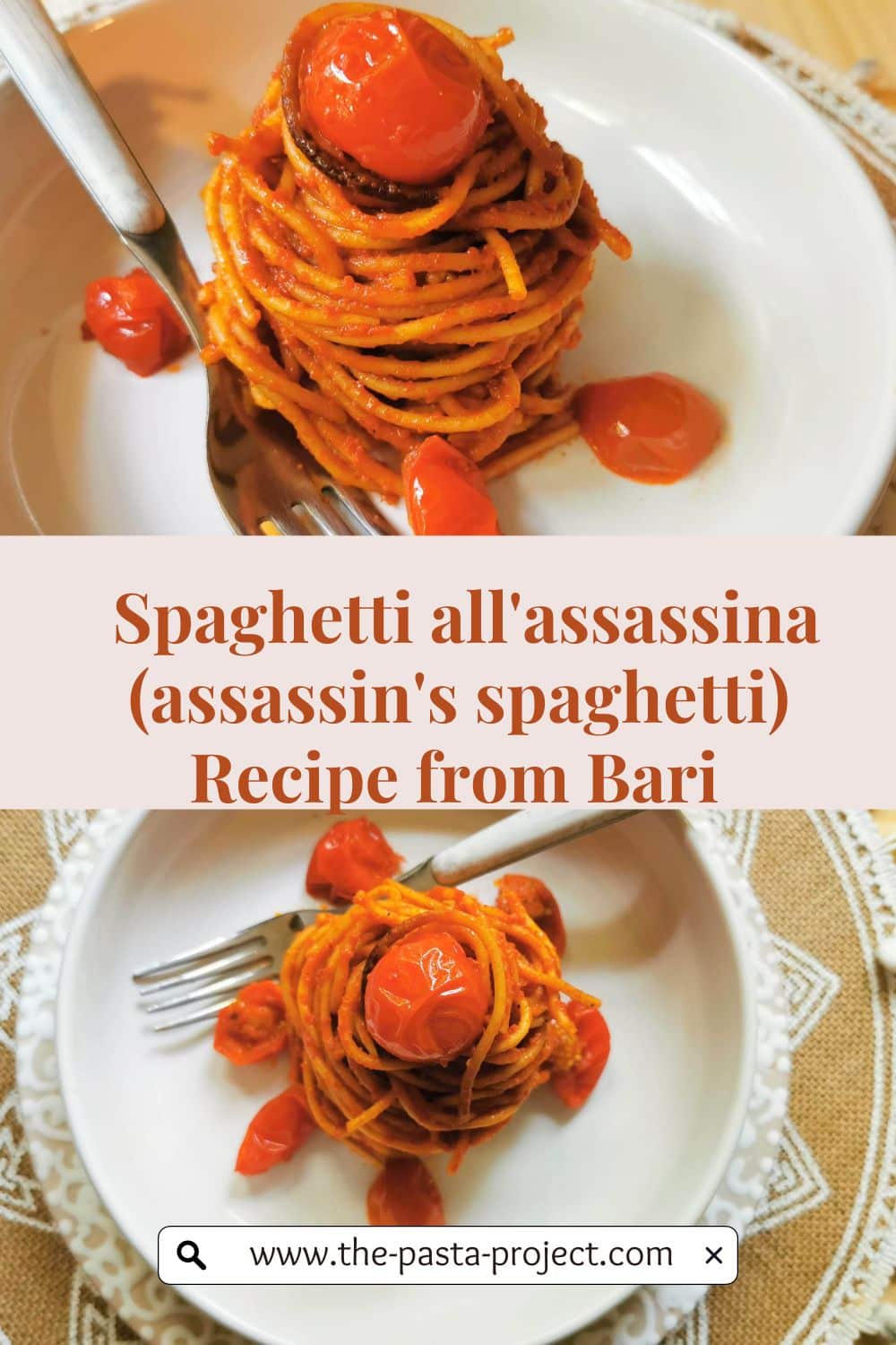 Spaghetti all'assassina (assassin's spaghetti) from Bari.