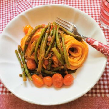 spaghetti with green beans