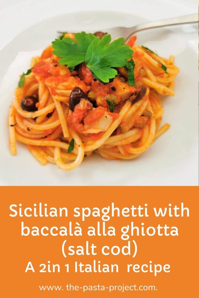 spaghetti with salt cod (baccalà) alla ghiotta