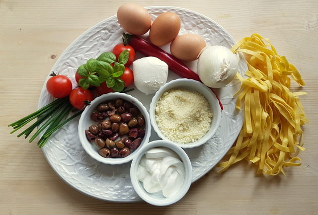 tagliatelle pasta muffin nests ingredients