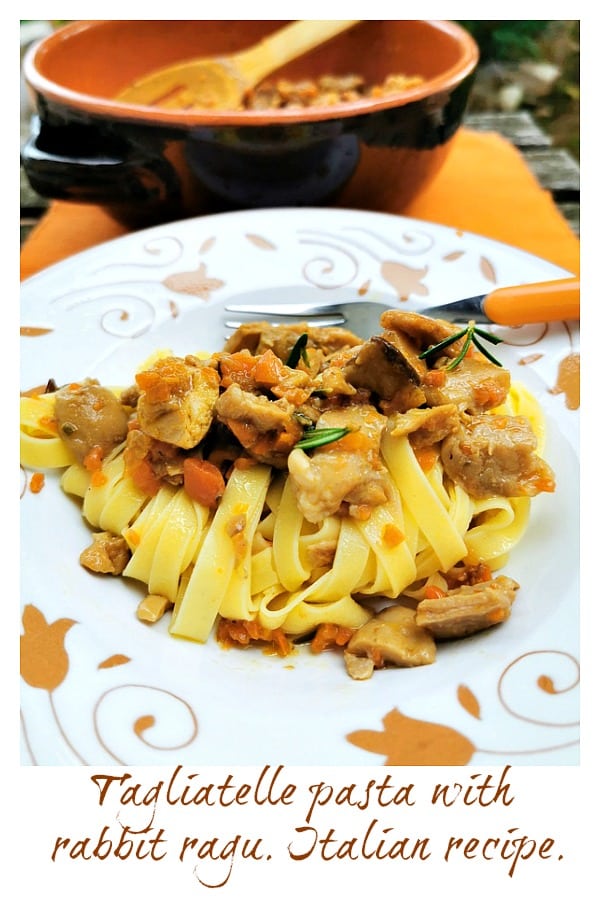 tagliatelle pasta with rabbit ragu