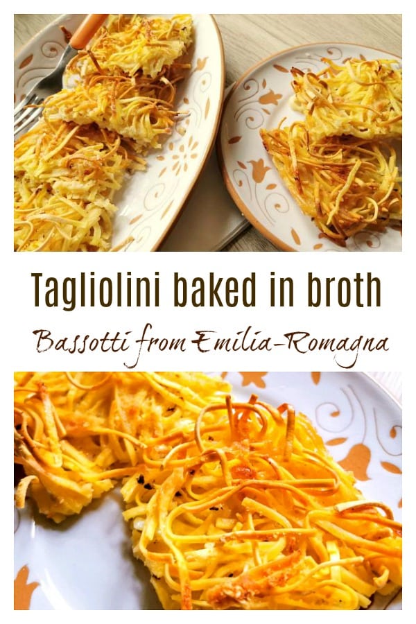 tagliolini baked in broth (bassotti)
