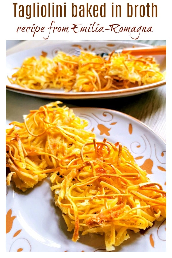 tagliolini baked in broth (bassotti)