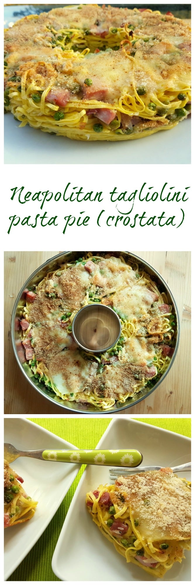 tagliolini pasta pie (crostata)