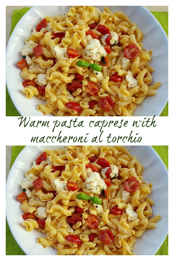 warm pasta caprese