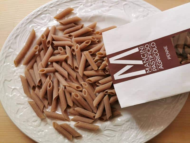 whole grain penne pasta by pasta Mancini