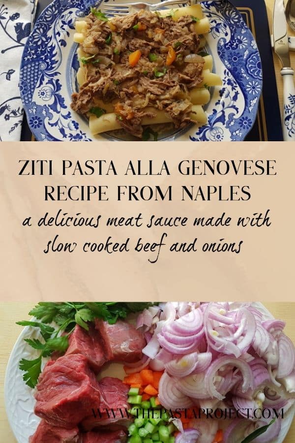 ziti pasta alla genovese